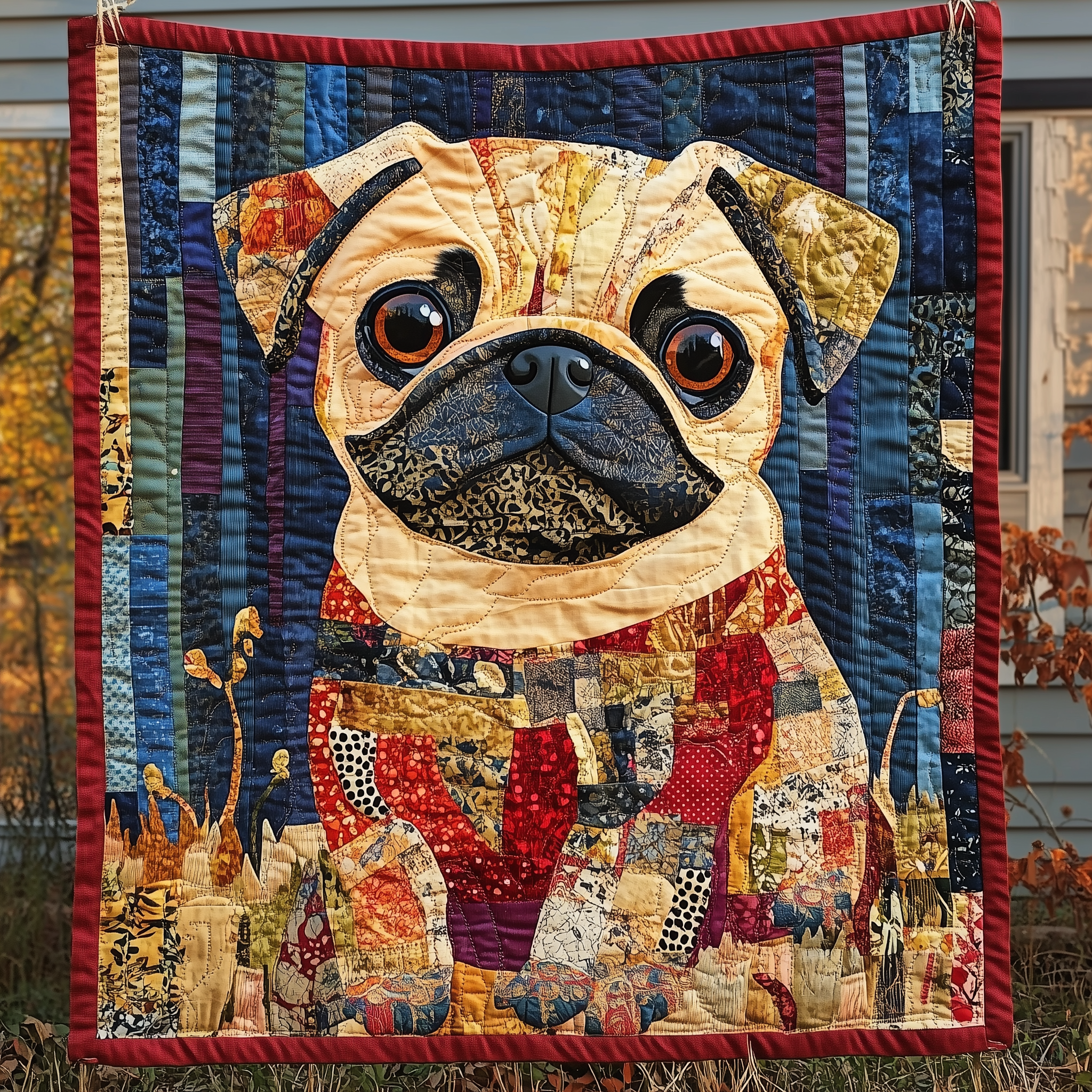 Adorable Pug Puppy Dog Charming Quilted Blanket Xmas Gift Ideas For Pug Lovers