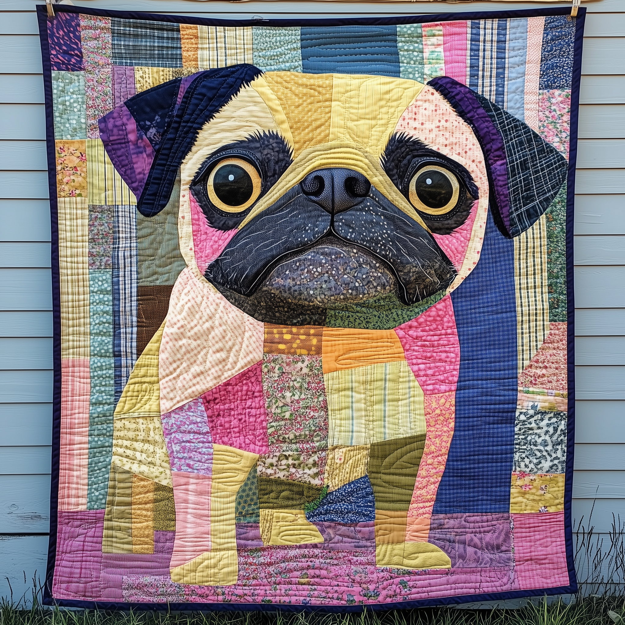 Adorable Pug Puppy Dog Cute Quilted Blanket Dog Themed Gifts For Pug Lovers