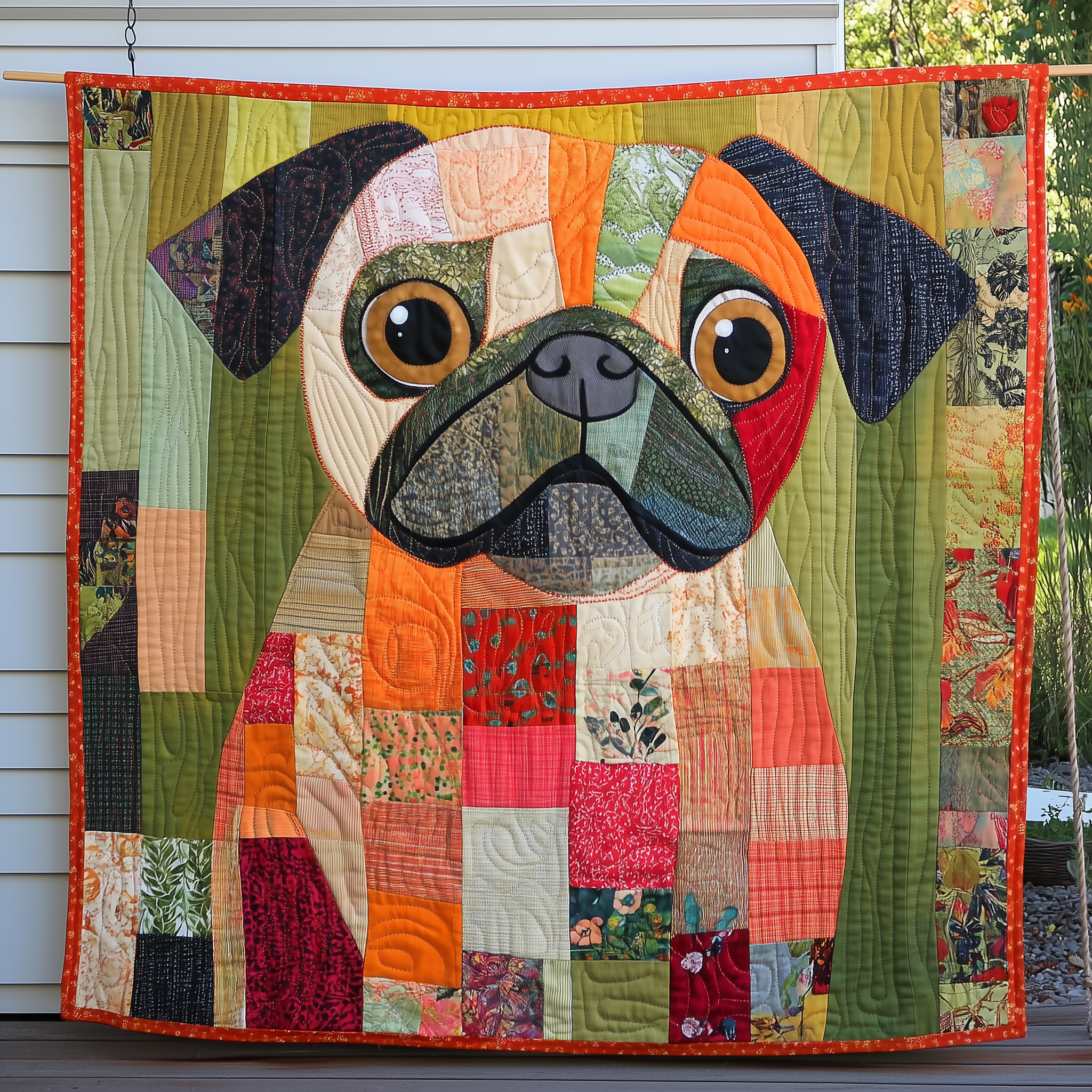 Adorable Pug Puppy Dog Motif Quilted Blanket Christmas Gifts For Pug Lovers