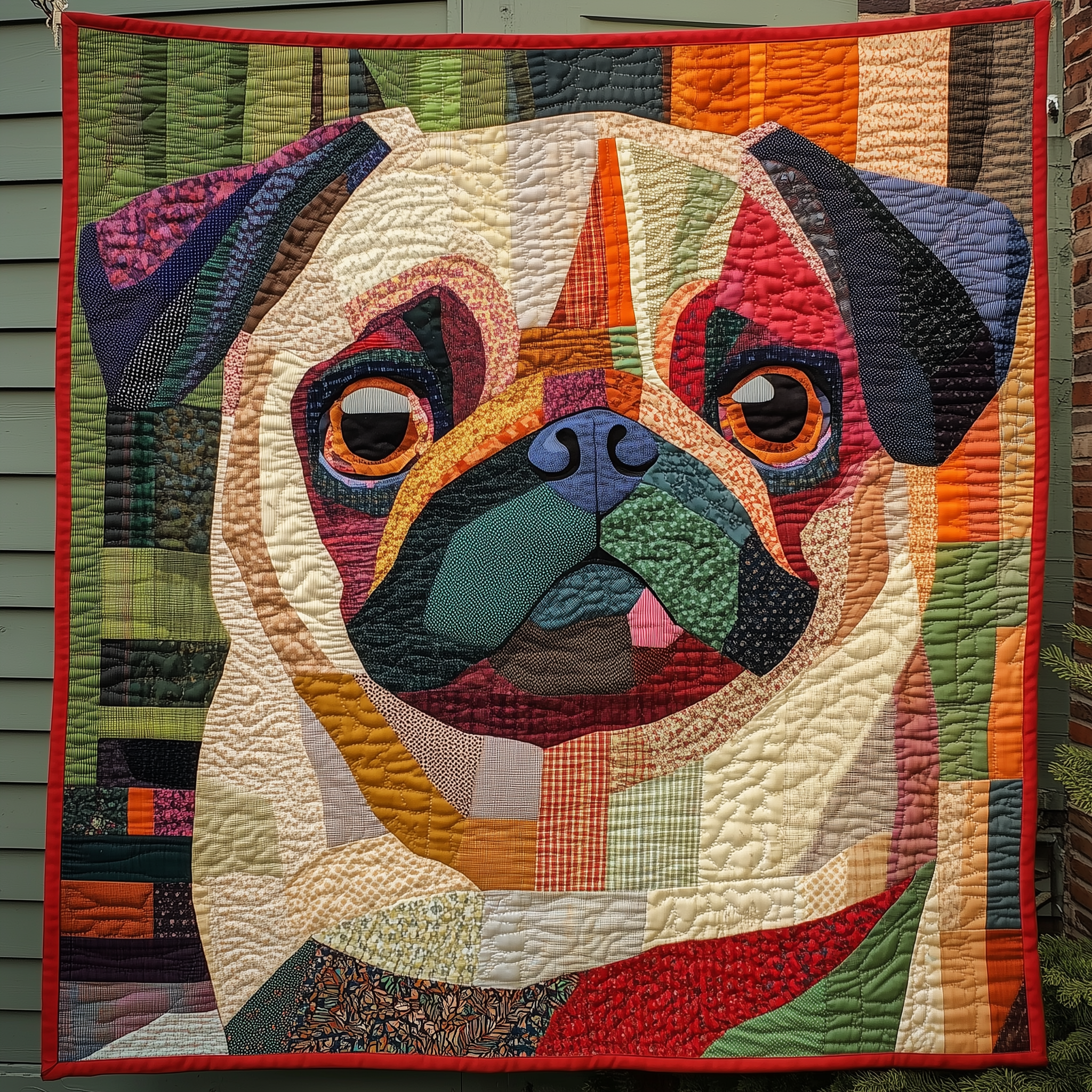 Adorable Pug Puppy Dog Pattern Quilted Blanket Christmas Gifts For People Who Love Pugs
