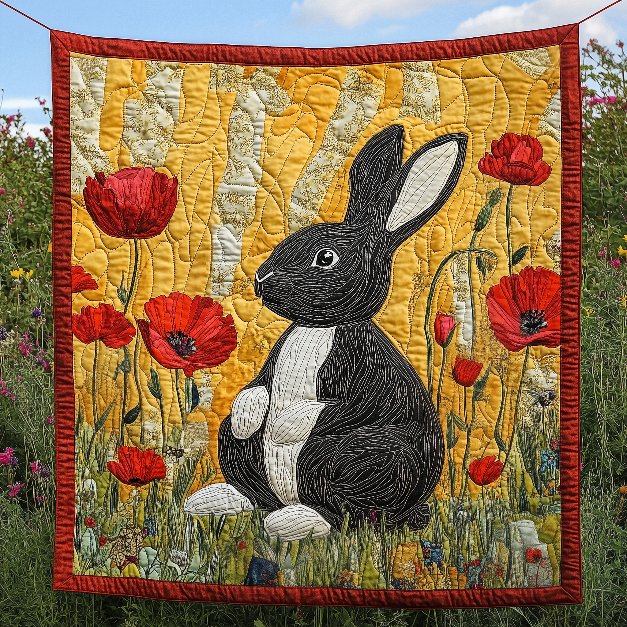 Adorable Rabbit Bunny Fluffy Quilted Blanket Gifts For Bunny Rabbit Lovers
