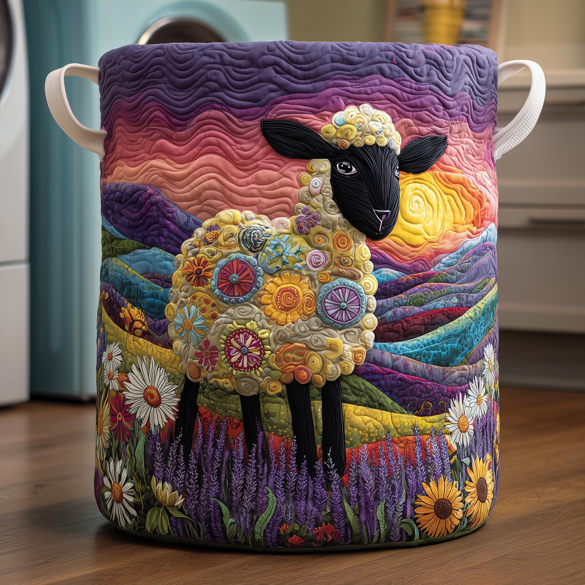 Adorable Sheep Quilted Laundry Basket Best Lovely Gifts For Sheep Enthusiasts