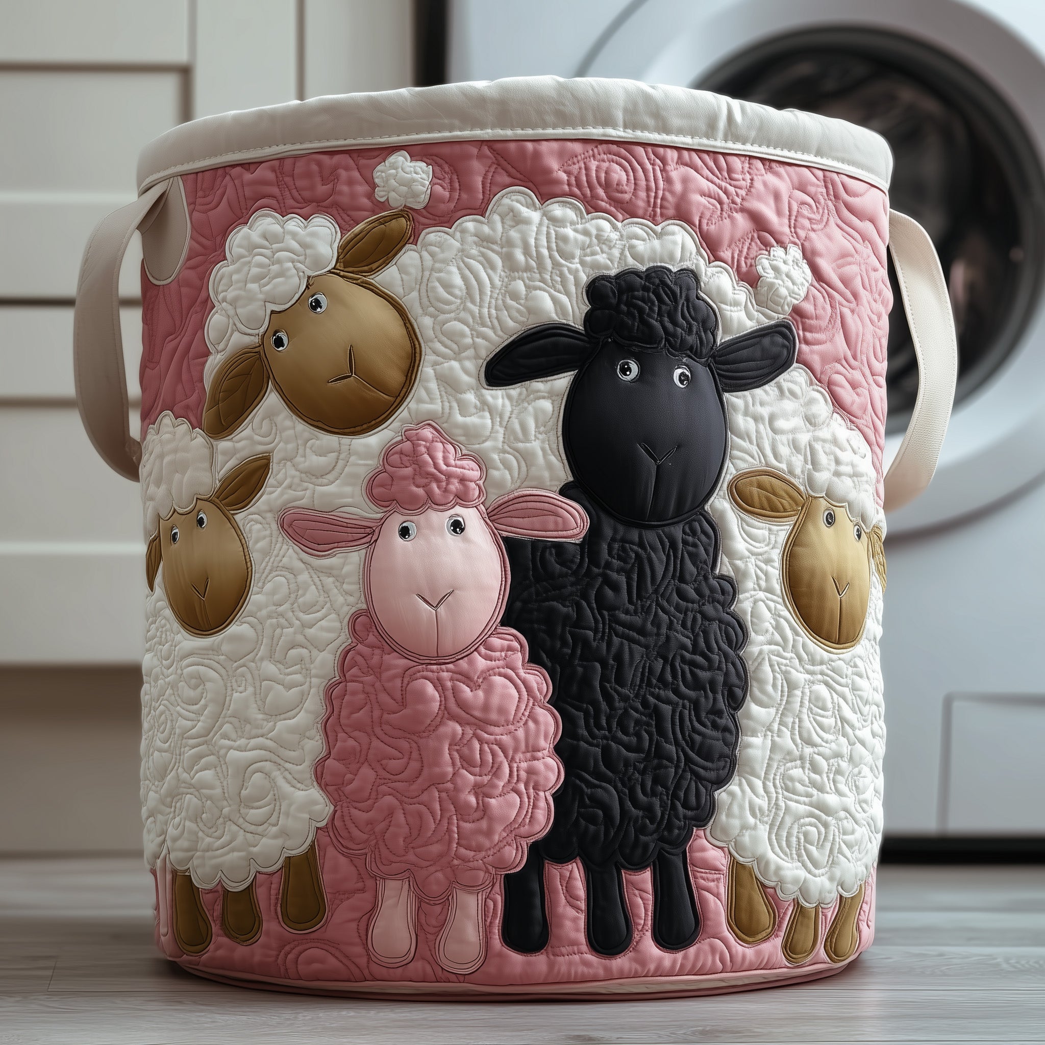 Adorable Sheep Quilted Laundry Basket Gift To Brighten Their Day