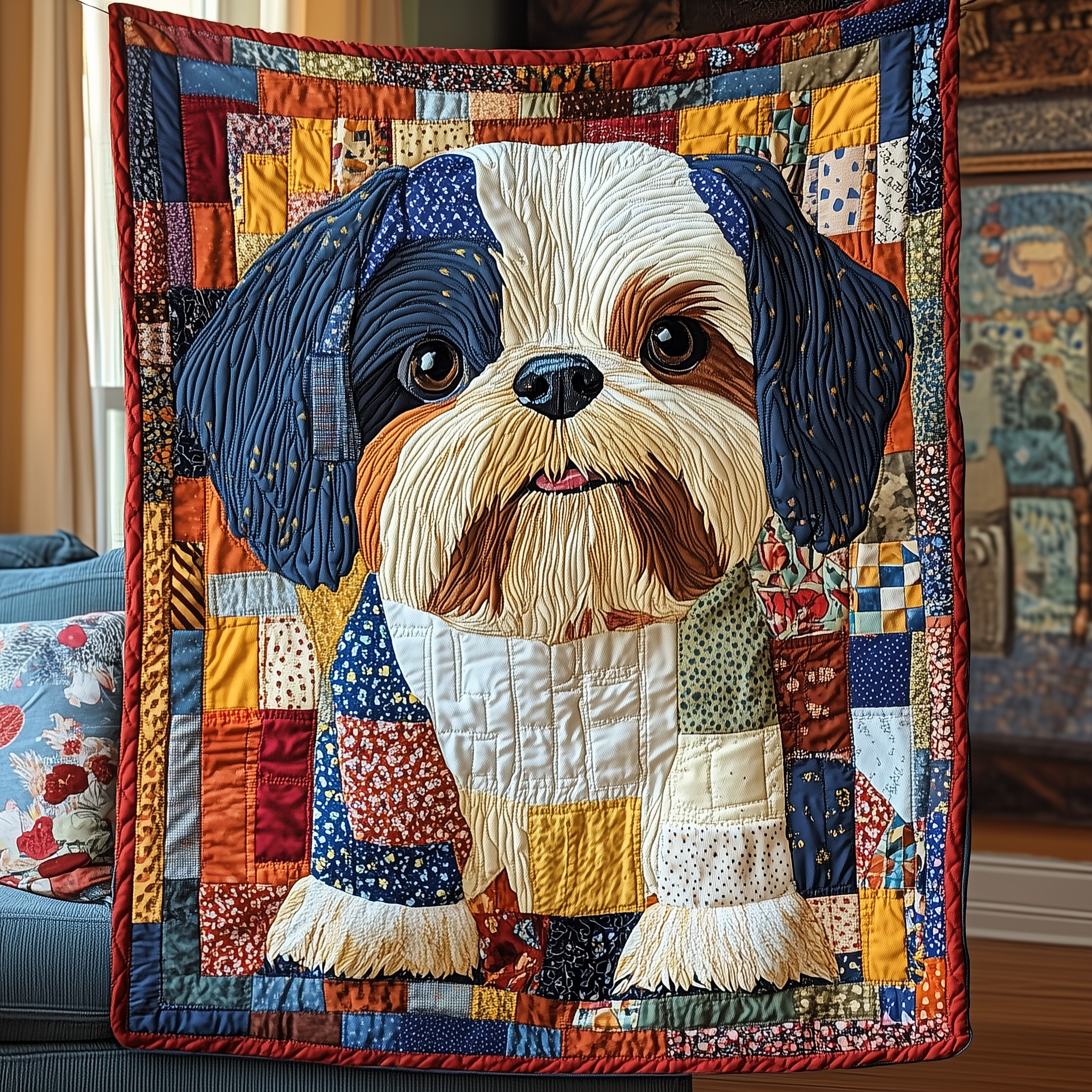 Adorable Shih Tzu Dog Fluffy Quilted Blanket Cute Xmas Gift Ideas For Shih Tzu Lovers