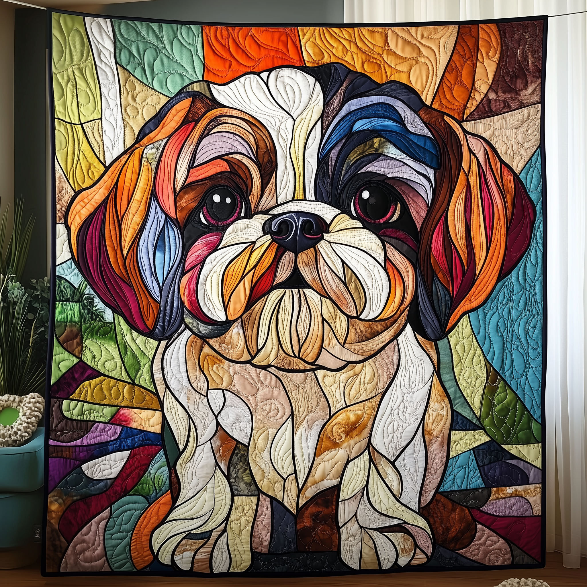 Adorable Shih Tzu Dog Stylish Quilted Blanket Xmas Shih Tzu Owner Gifts For Family