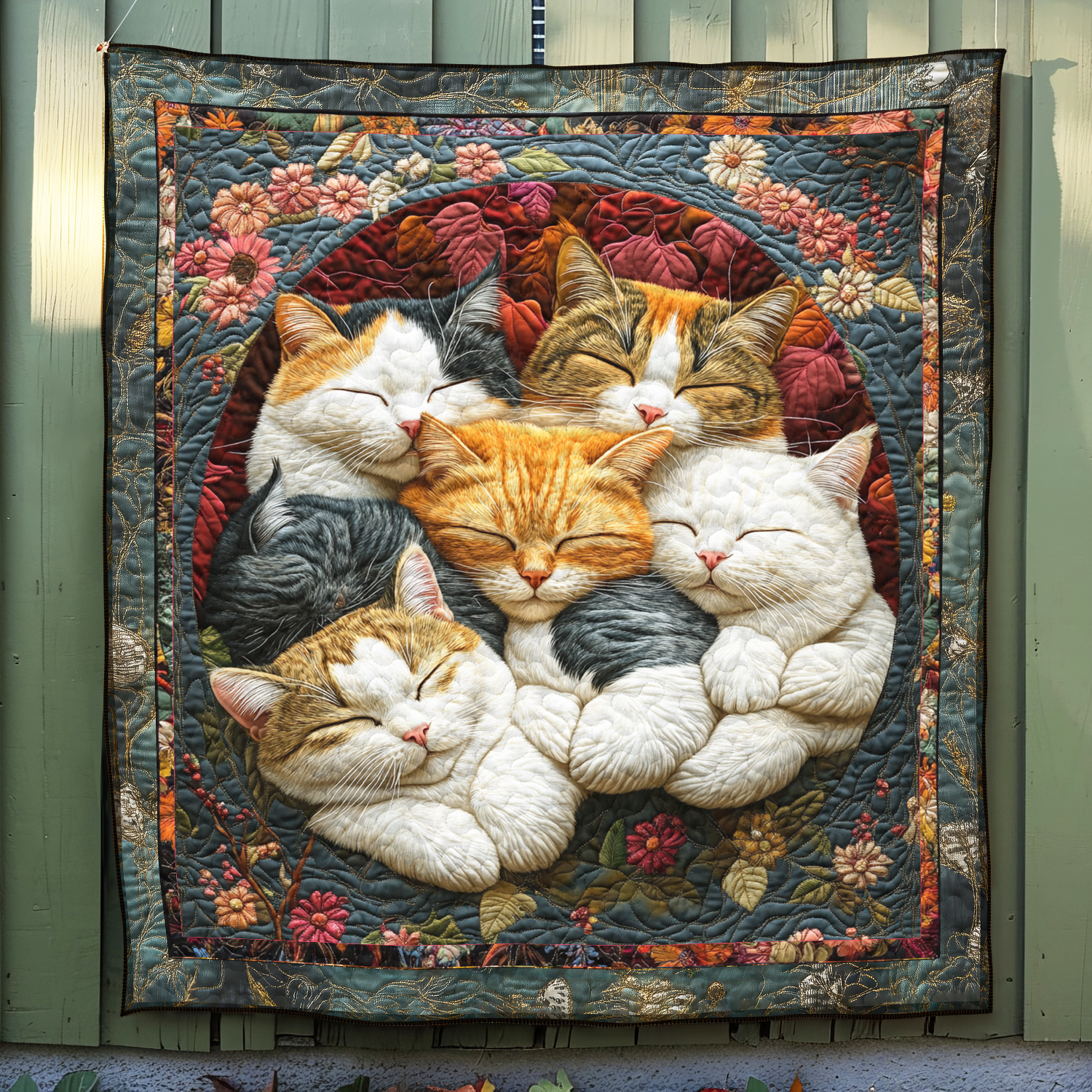 Adorable Sleeping Cats Kitten Cozy Quilted Blanket Cat Themed Birthday Presents