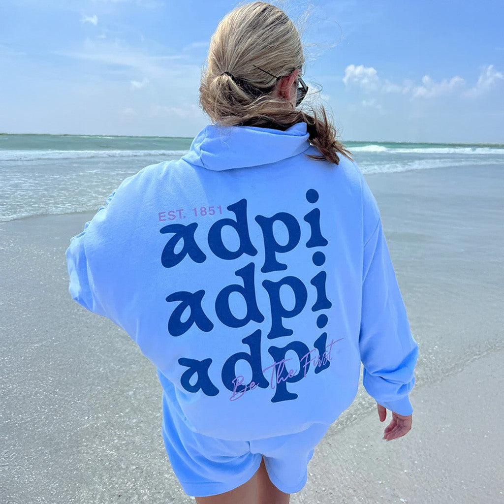 ADPI Merch Alpha Delta Pi Arctic Light Blue Hoodie Gifts For Girlfriend ADPI Merch Alpha Delta Pi Arctic Light Blue Hoodie Gifts For Girlfriend