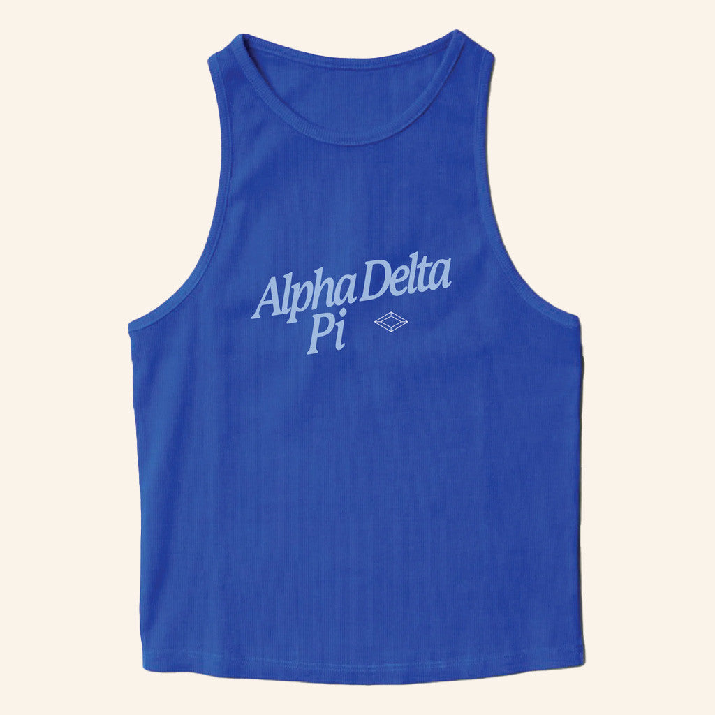 ADPI Merch Alpha Delta Pi Blue Tank Gifts For Best Friends ADPI Merch Alpha Delta Pi Blue Tank Gifts For Best Friends