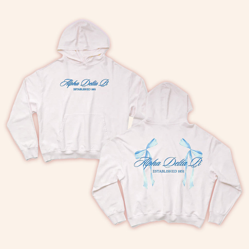 ADPI Merch Alpha Delta Pi Bow Matching Hoodie Gift Ideas For Sister ADPI Merch Alpha Delta Pi Bow Matching Hoodie Gift Ideas For Sister