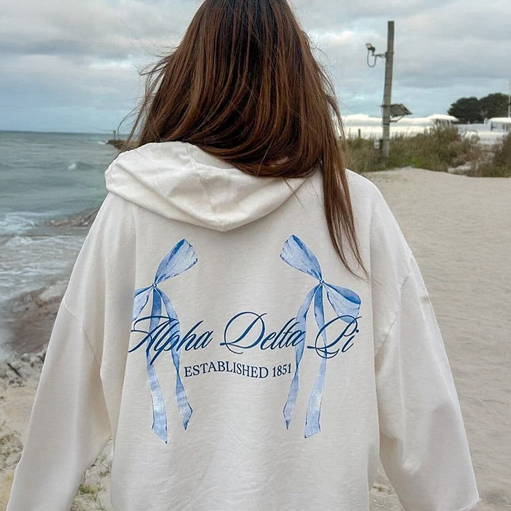 ADPI Merch Alpha Delta Pi Bow Matching Hoodie Gift Ideas For Sister ADPI Merch Alpha Delta Pi Bow Matching Hoodie Gift Ideas For Sister