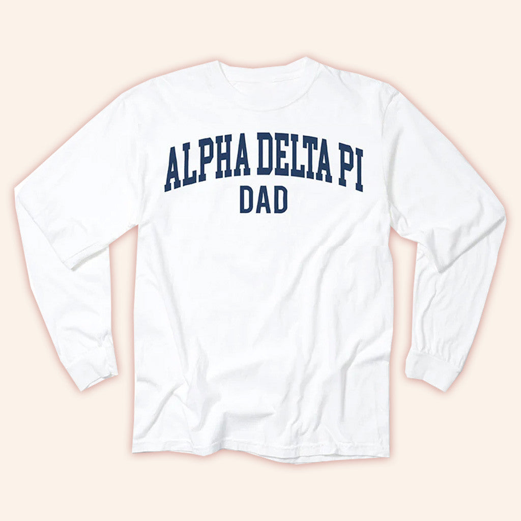 ADPI Merch Alpha Delta Pi Dad Long Sleeve T-Shirt Gifts For Husband ADPI Merch Alpha Delta Pi Dad Long Sleeve T-Shirt Gifts For Husband