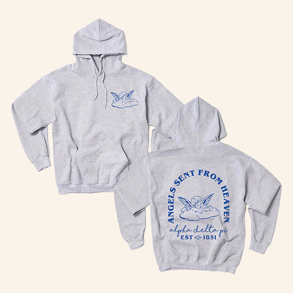 ADPI Merch Alpha Delta Pi Heaven Sent From Heaven Hoodie Gifts For Friends