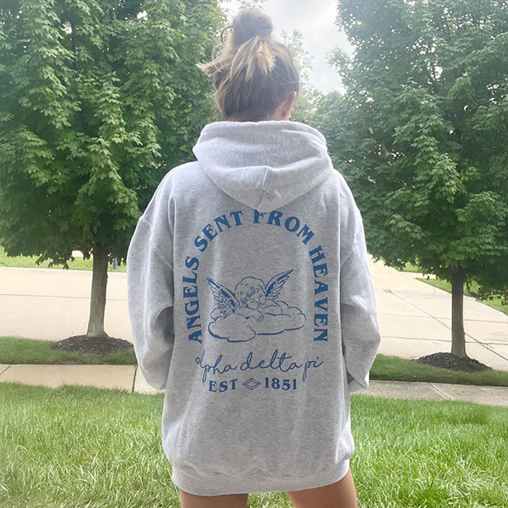 ADPI Merch Alpha Delta Pi Heaven Sent From Heaven Hoodie Gifts For Friends