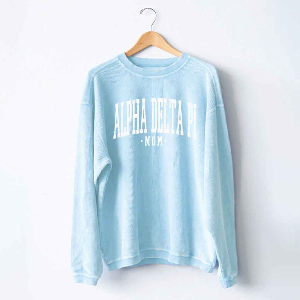 ADPI Merch Alpha Delta Pi Mom Bow Crewneck Sweatshirt Best Gifts For Mother ADPI Merch Alpha Delta Pi Mom Bow Crewneck Sweatshirt Best Gifts For Mother