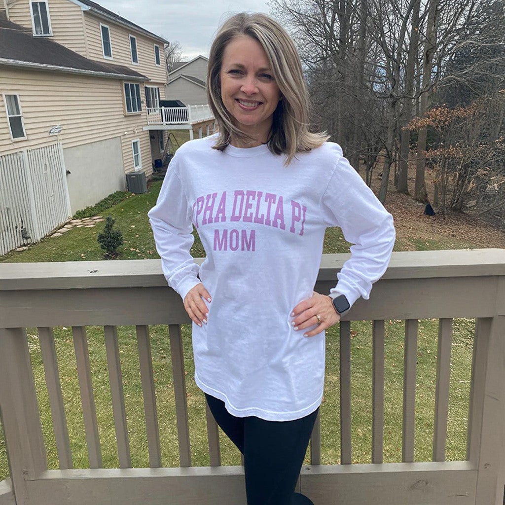 ADPI Merch Alpha Delta Pi Mom Long Sleeve T-Shirt Gifts For Mom ADPI Merch Alpha Delta Pi Mom Long Sleeve T-Shirt Gifts For Mom
