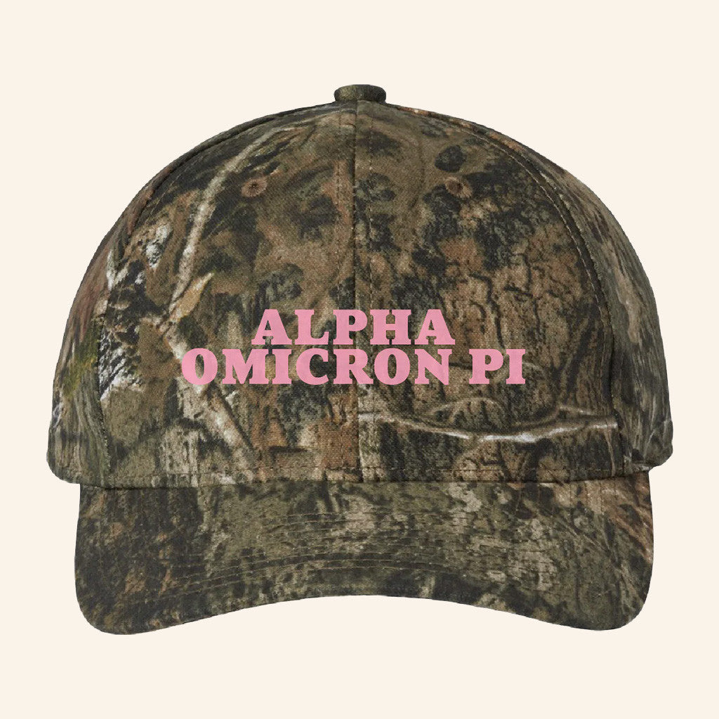 ADPI Merch Alpha Omicron Pi Pink Embroidered Camo Hat Best Gifts For Wife ADPI Merch Alpha Omicron Pi Pink Embroidered Camo Hat Best Gifts For Wife