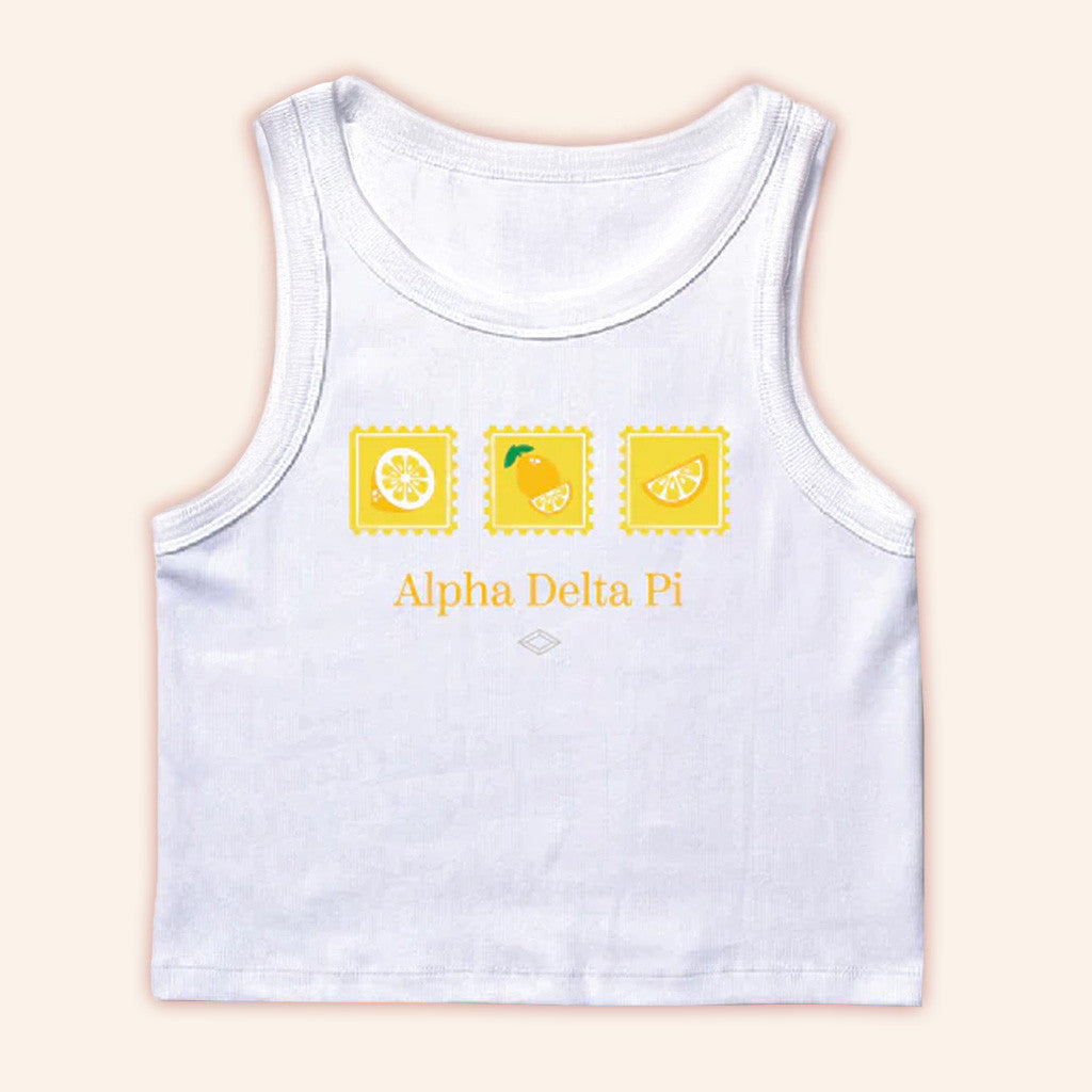 ADPI Merch Lemon Stamp Alpha Delta Pi Tank Gifts For Sister ADPI Merch Lemon Stamp Alpha Delta Pi Tank Gifts For Sister
