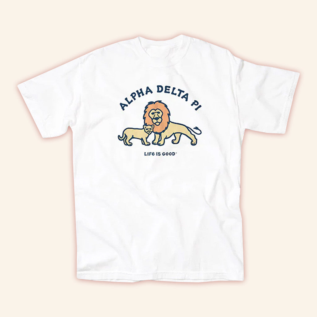 ADPI Merch LIFE IS GOOD Alpha Delta Pi Mascot T-Shirt Gifts For Husband