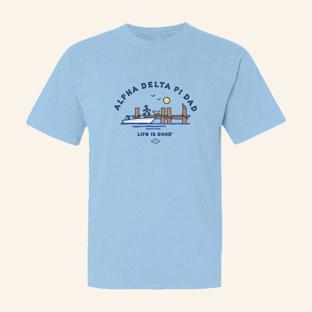 ADPI Merch LIFE IS GOOD Boat Alpha Delta Pi Dad T-Shirt Gifts For Dad ADPI Merch LIFE IS GOOD Boat Alpha Delta Pi Dad T-Shirt Gifts For Dad