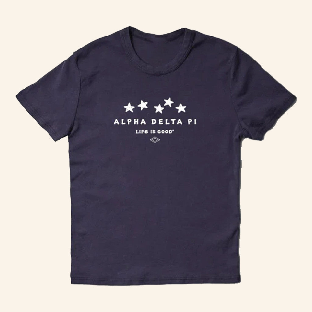 ADPI Merch LIFE IS GOOD Star Alpha Delta Pi T-Shirt Gifts For Mom ADPI Merch LIFE IS GOOD Star Alpha Delta Pi T-Shirt Gifts For Mom