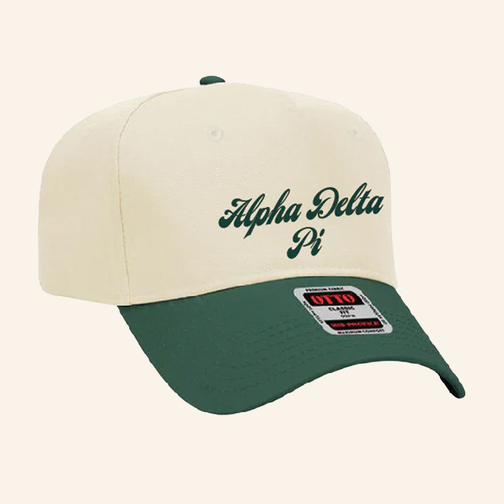 ADPI Merch Script Embroidered Alpha Delta Pi Hat Gifts For Dudes ADPI Merch Script Embroidered Alpha Delta Pi Hat Gifts For Dudes