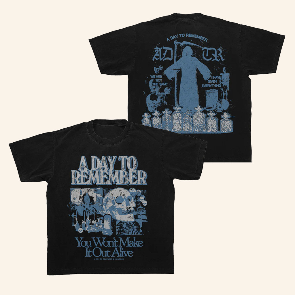 ADTR Merch Mr Highway Black T-Shirt A Day To Remember Merch Best Gift For Rock Lovers