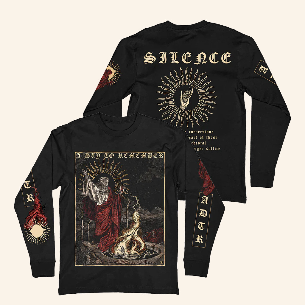ADTR Merch Silence Long Sleeve T-Shirt A Day To Remember Merch Gift For Rock Lovers