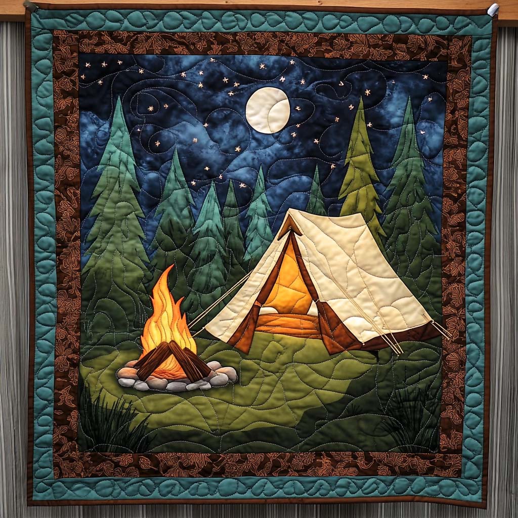 Adventure Camp Quilted Blanket Gift For Camper