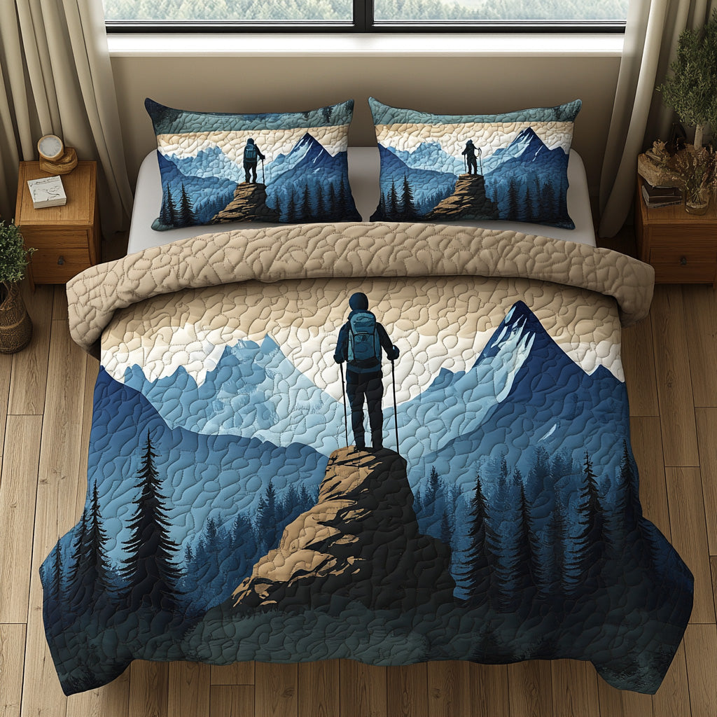 Adventure Ridge Quilted Bedding Set Bedroom Decor Ideas Gift For Hiker