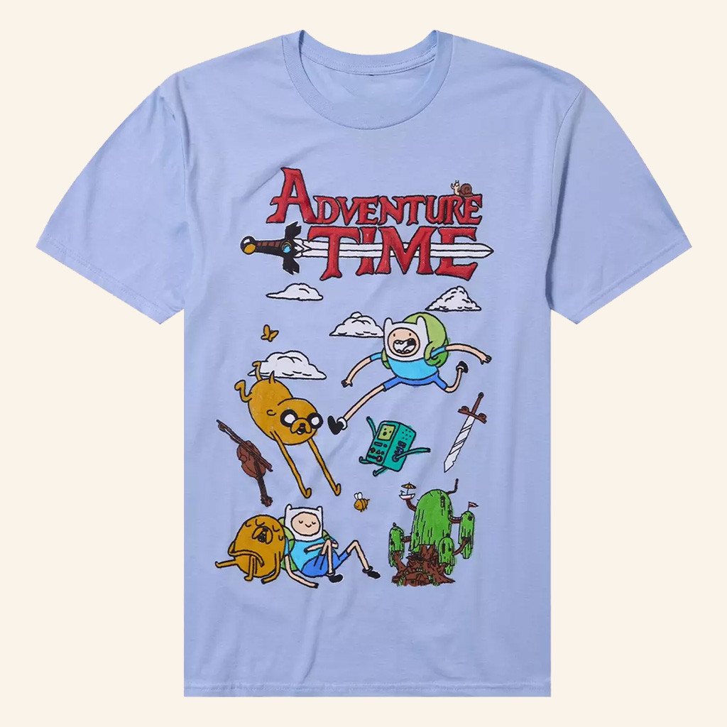 Adventure Time Merch Blue Group T-Shirt Best Gifts For Husband