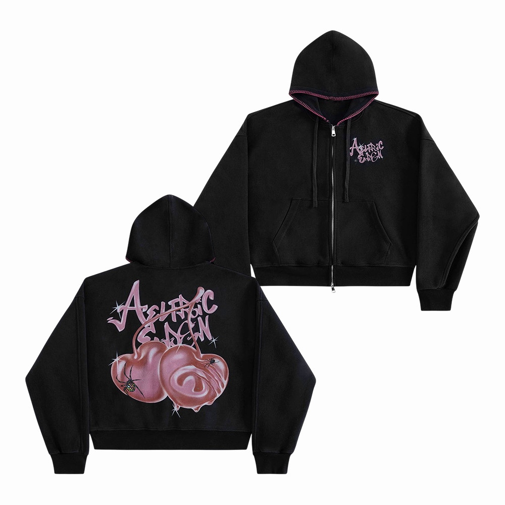 Aelfric Eden Spider Cherry Zip Hoodie Aelfric Eden Merch Gift For Best Friend