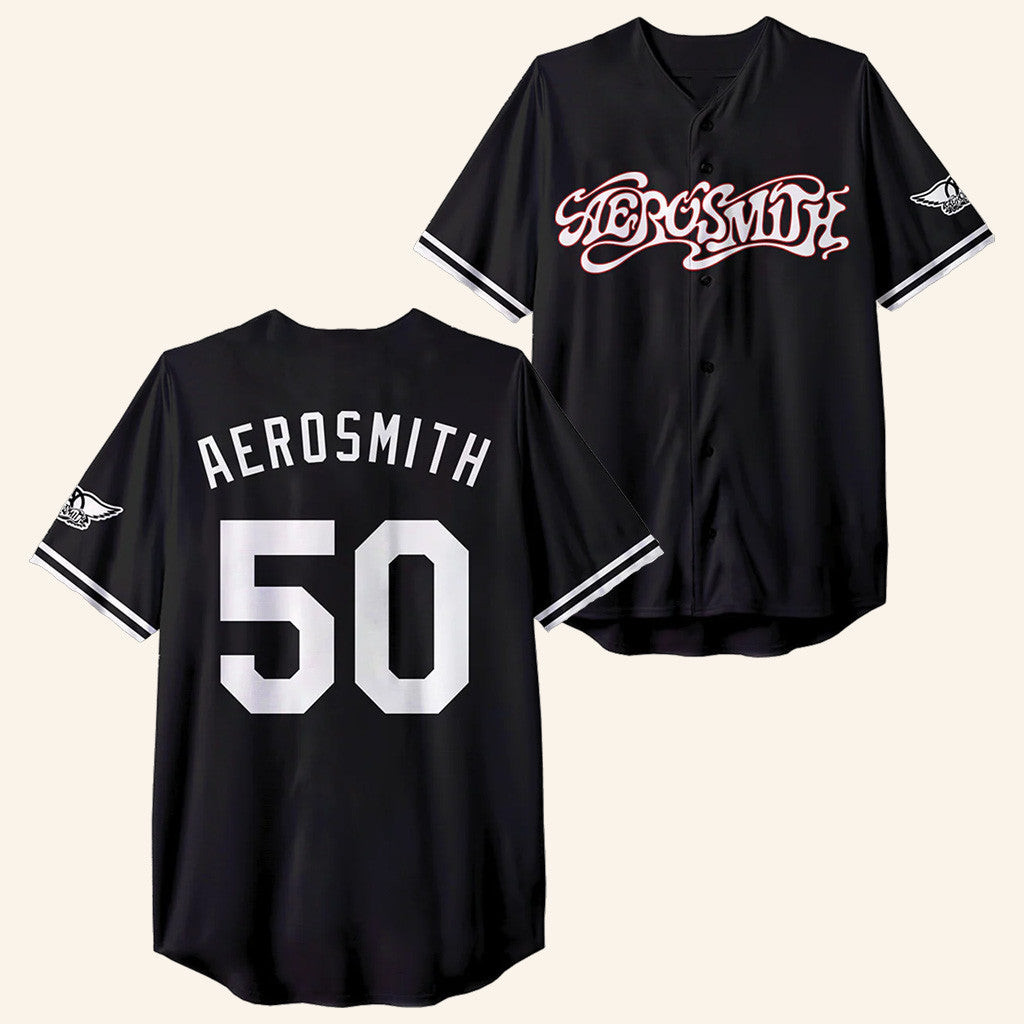 Aerosmith Merch 50 Years Baseball Jersey Gift Ideas For Husband