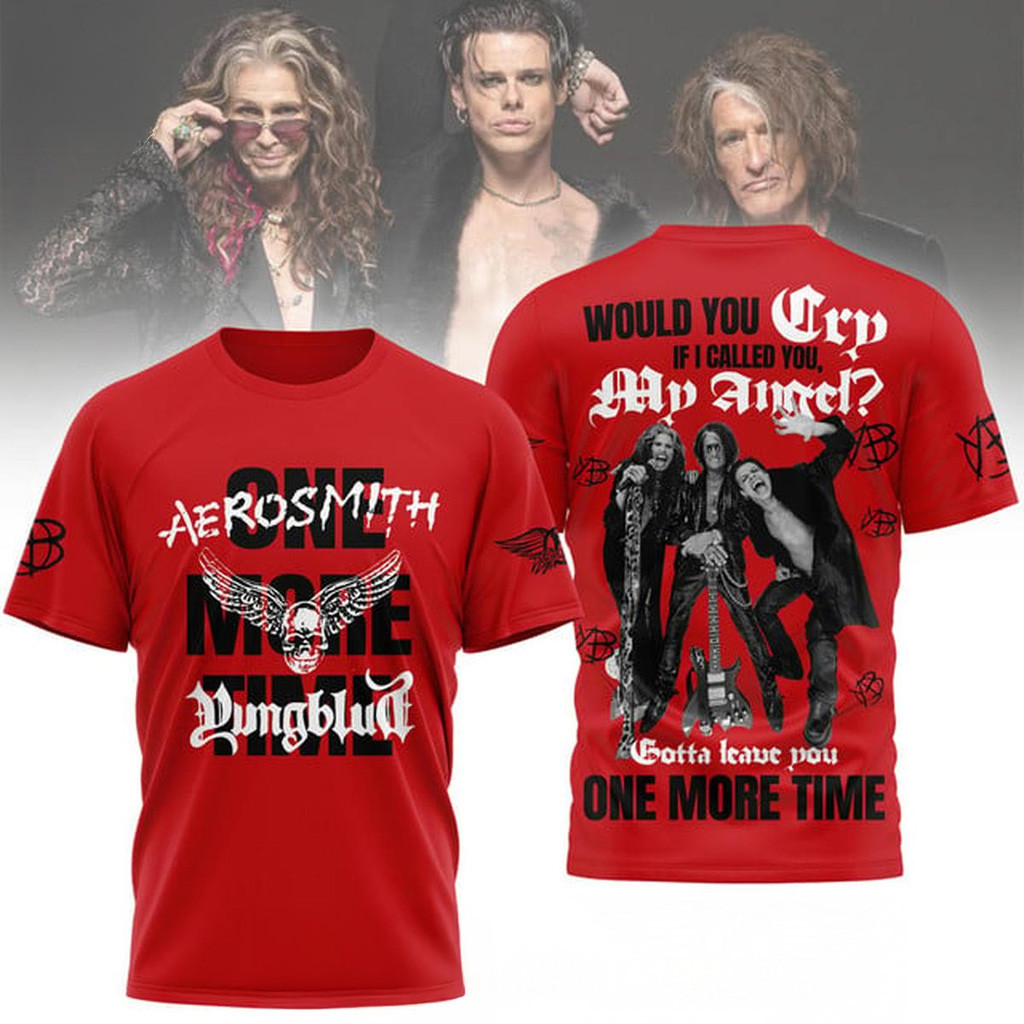 Aerosmith x Yungblud One More Time Shirt Fan Merch Gift Ideas For Son Aerosmith x Yungblud One More Time Shirt Fan Merch Gift Ideas For Son