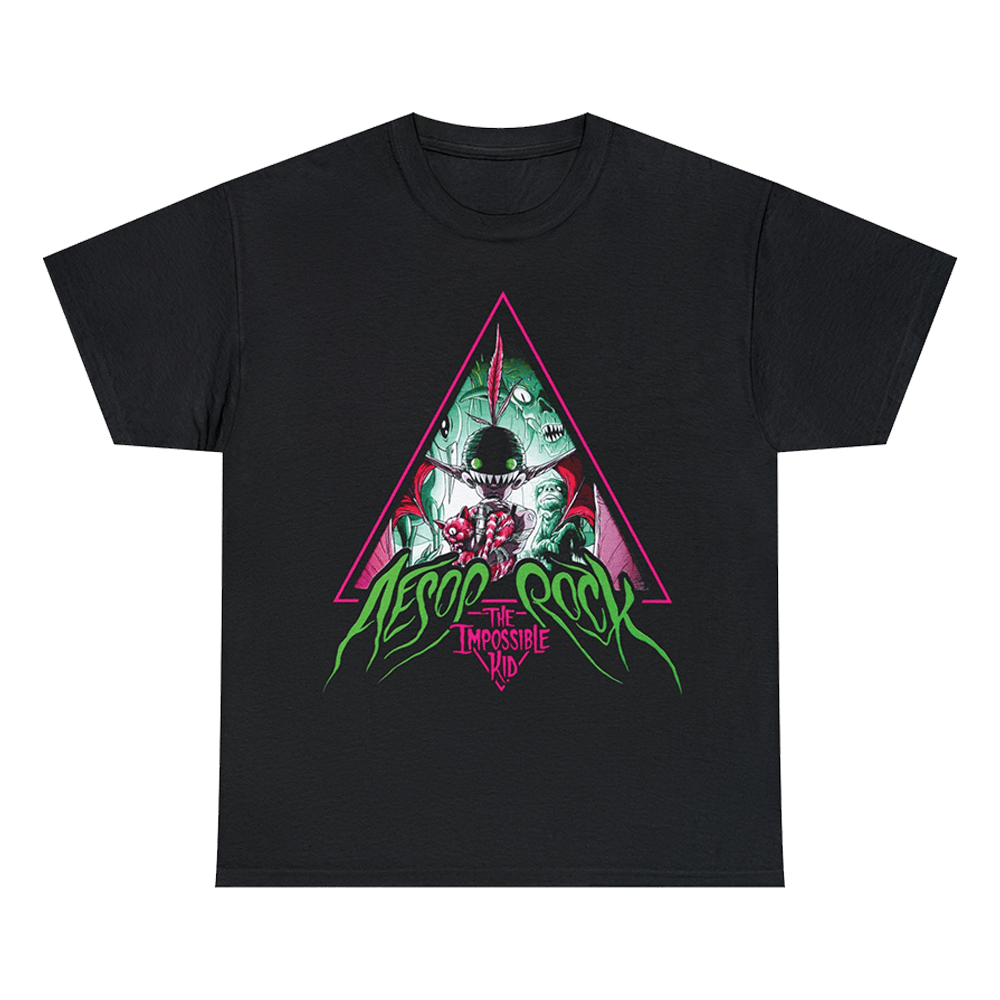 Aesop Rock Merch Aesop Rock Impossible Kid Triangle T-Shirt Dad Gifts For Father's Day 2025