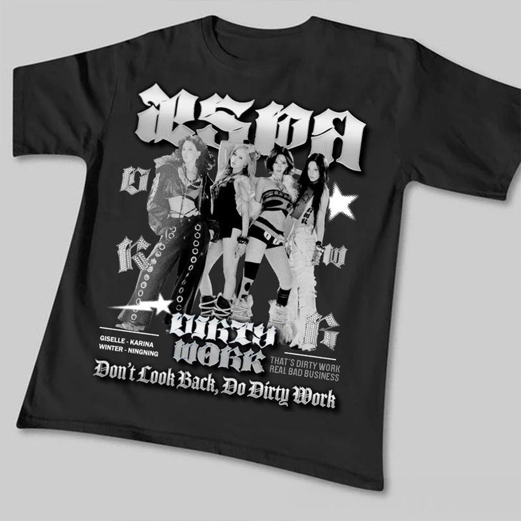 Aespa Dirty Work Shirt Dirty Work T-Shirt Aespa Synk AeXis Line Shirt 2025 Aespa Live Clothing Aespa Dirty Work Shirt Dirty Work T-Shirt Aespa Synk AeXis Line Shirt 2025 Aespa Live Clothing
