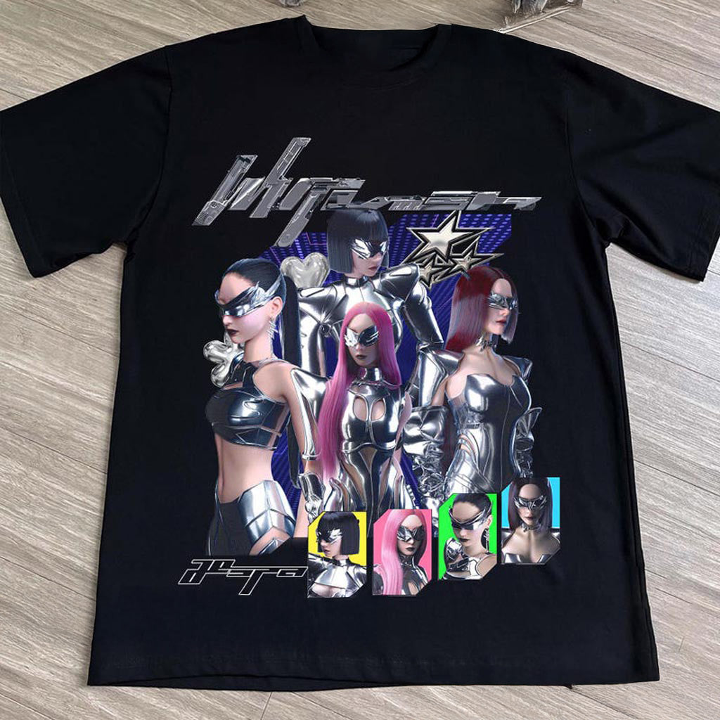 Aespa Whiplash Shirt AESPA Synk Parallel Line Tour T-Shirt Whiplash Aespa Album Apparel Aespa Whiplash Shirt AESPA Synk Parallel Line Tour T-Shirt Whiplash Aespa Album Apparel
