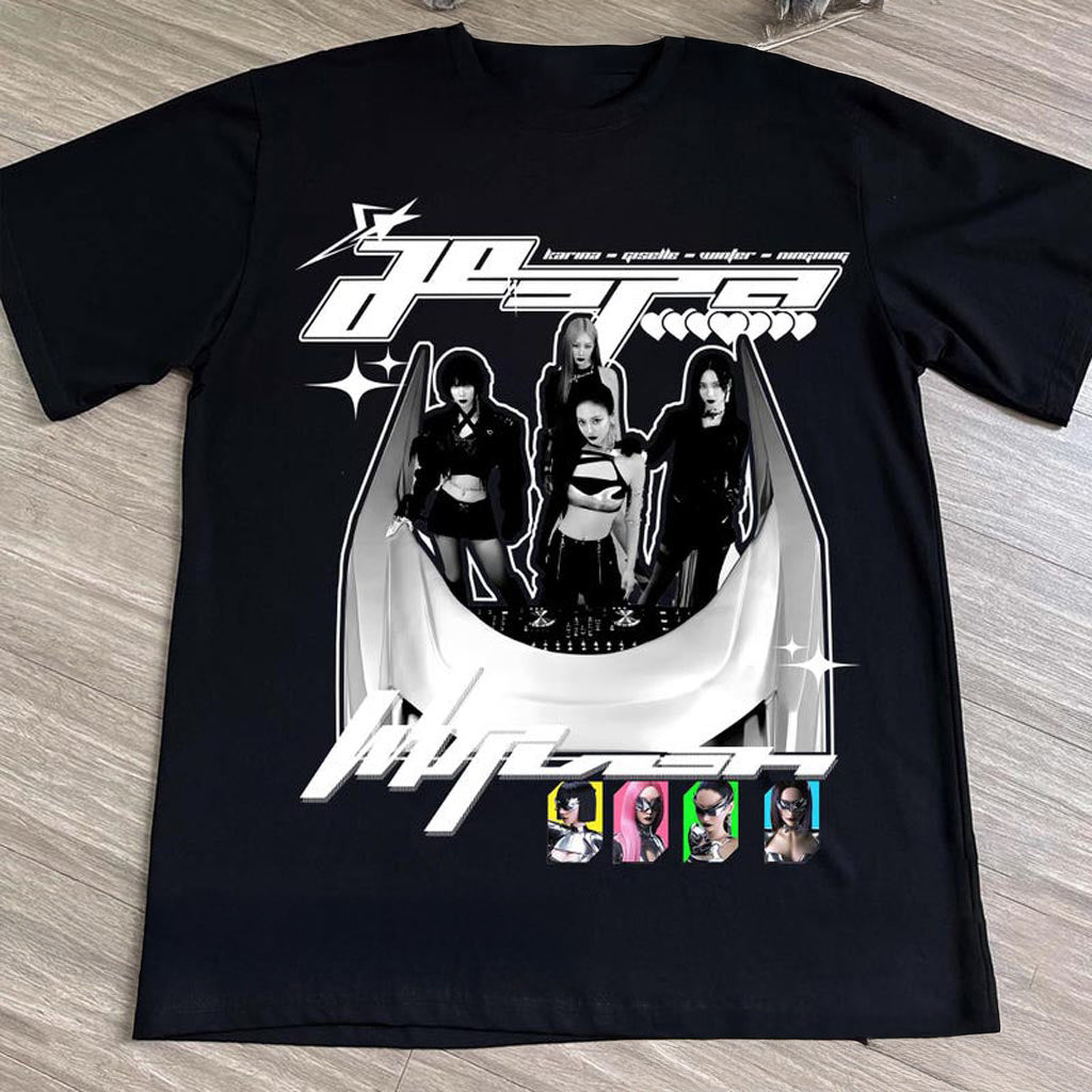 Aespa Whiplash T-Shirt AESPA Synk Parallel Line Tour Shirt Aespa Live Tour Merch For Fans Aespa Whiplash T-Shirt AESPA Synk Parallel Line Tour Shirt Aespa Live Tour Merch For Fans