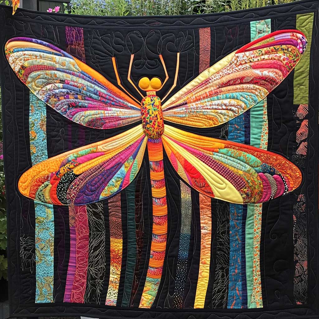 Aesthetic Dragonfly Quilt Blanket Warm Throw Blanket Colorful Gifts For Dragonfly Lovers