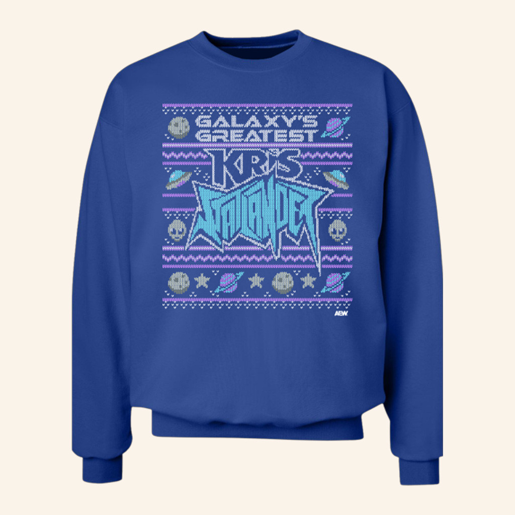 AEW Merch Kris Statlander Crewneck Intergalactic Holiday Sweatshirt Xmas Gifts For Him
