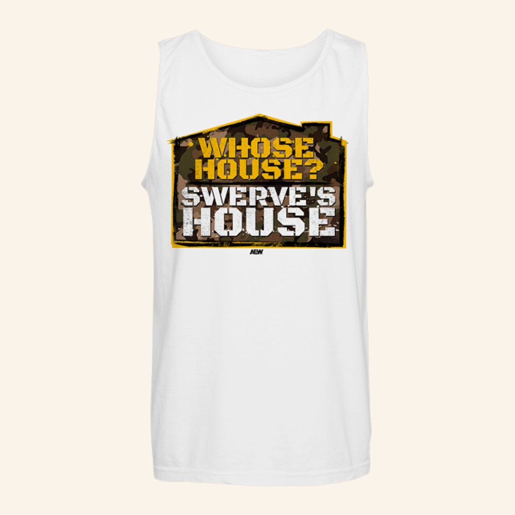 AEW Merch Swerve Strickland Tank White Whose House Apparel Best Gifts For Him
