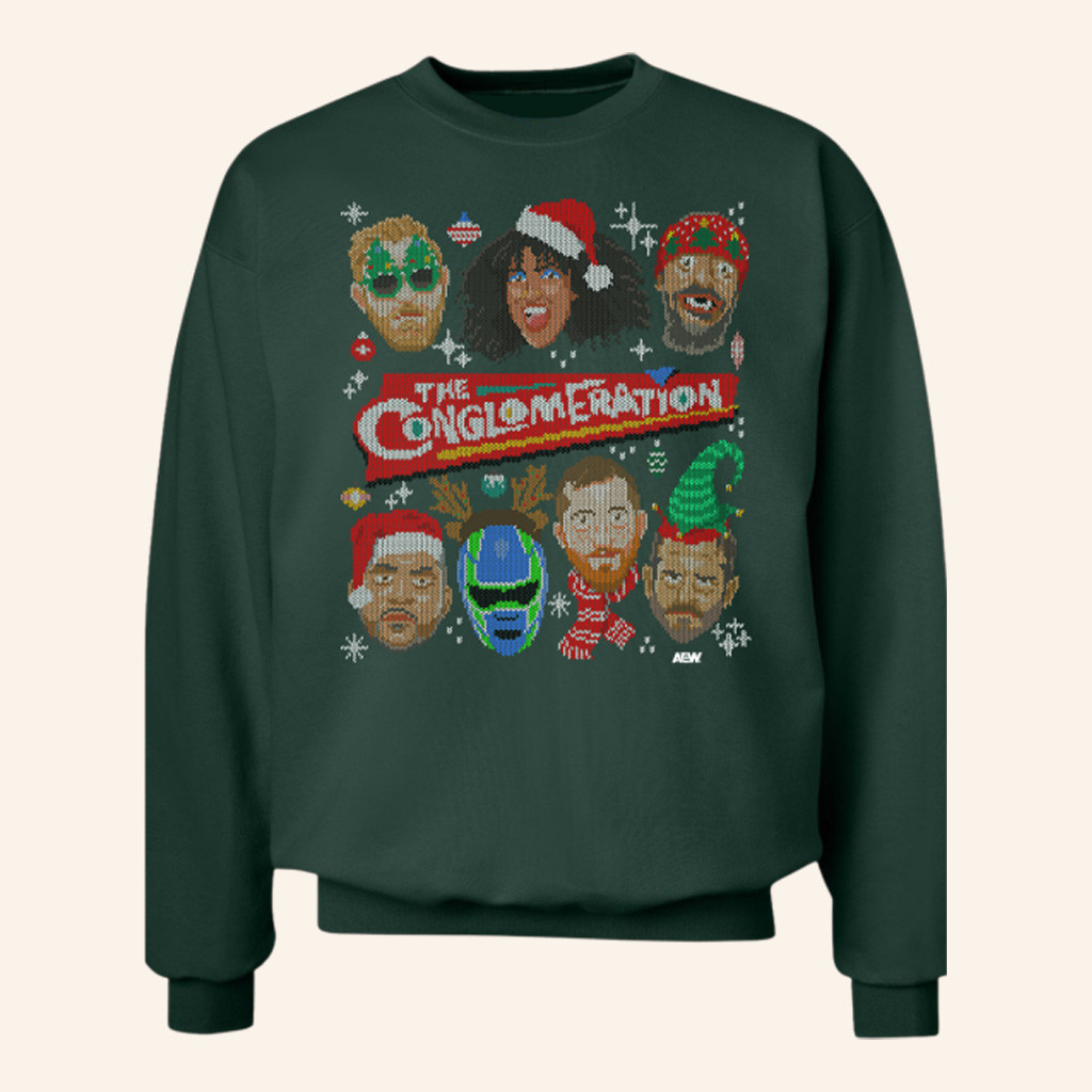 AEW Merch The Conglomeration Crewneck Merry Conglomeration Holiday Sweatshirt Gifts For Sister AEW Merch The Conglomeration Crewneck Merry Conglomeration Holiday Sweatshirt Gifts For Sister