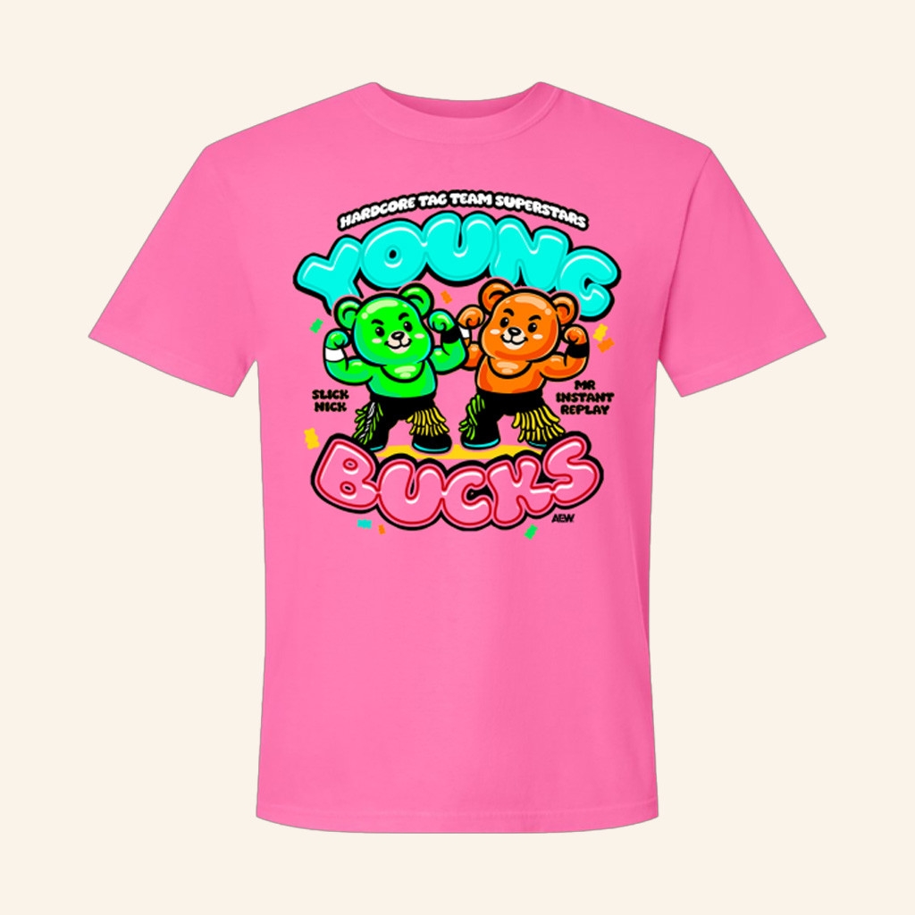 AEW Merch The Young Bucks Shirt Gummy Bucks T-Shirt Gifts For Girlfriend AEW Merch The Young Bucks Shirt Gummy Bucks T-Shirt Gifts For Girlfriend