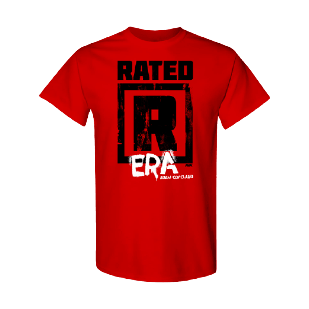 AEW Merch Top Rope Tuesday Adam Copeland Rated R Era Red Shirt Best Gifts For Dudes