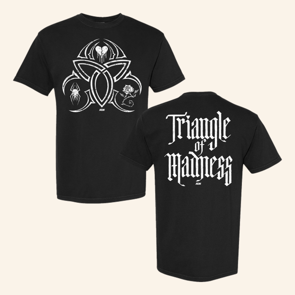 AEW Merch Triangle Of Madness Shirt Husband Christmas Gift Ideas AEW Merch Triangle Of Madness Shirt Husband Christmas Gift Ideas
