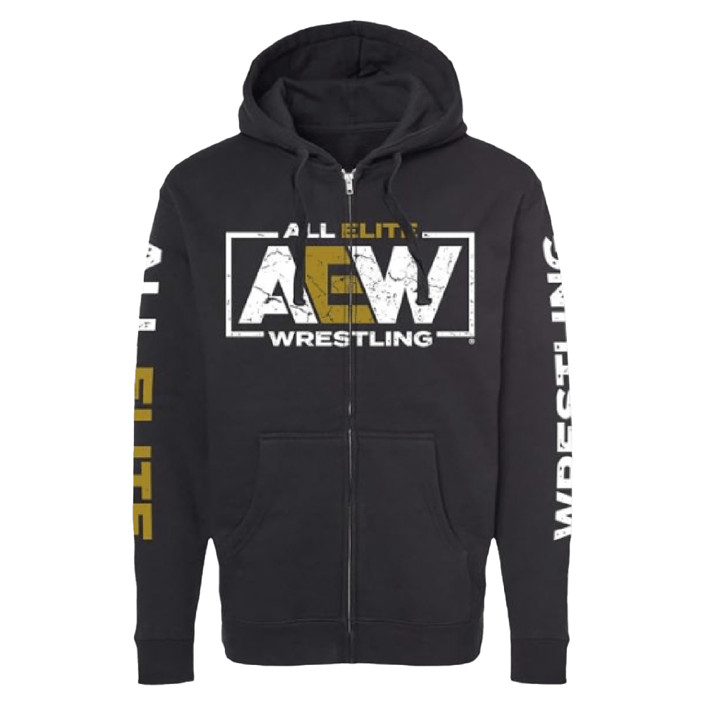 AEW Original Logo Zip Hoodie Aew Merch Gifts For Husband