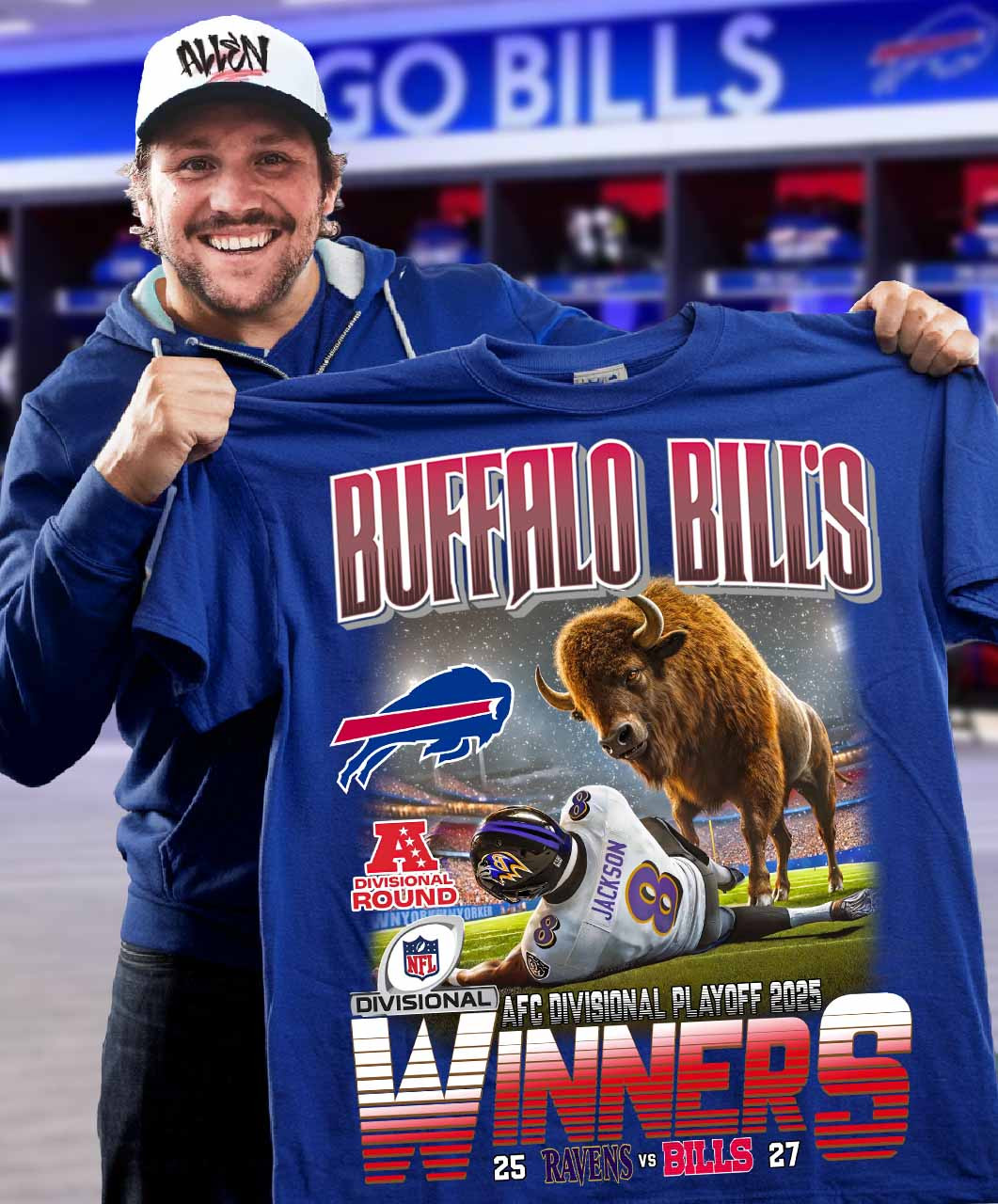 AFC Divisional Playoffs 2025 Winners Buffalo Bills T-Shirt Presents For Football Fans