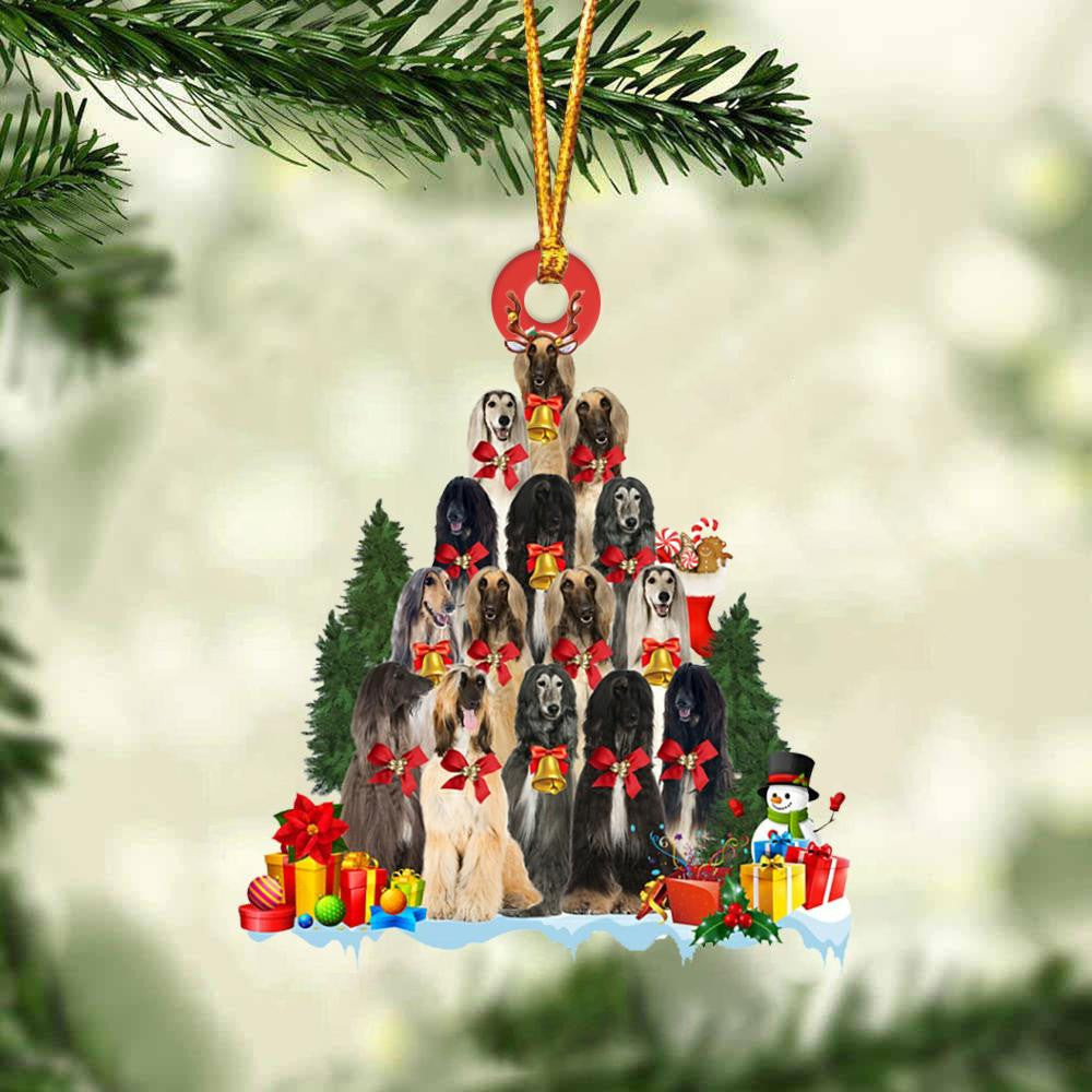 Afghan Hound Dog Christmas Tree Ornament Dog Gifts Acrylic Ornament Dog Gifts Acrylic Ornament