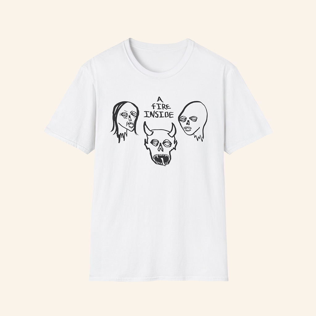 AFI Merch A Fire Inside Faces White T-Shirt Gifts For Rock Music Fans AFI Merch A Fire Inside Faces White T-Shirt Gifts For Rock Music Fans