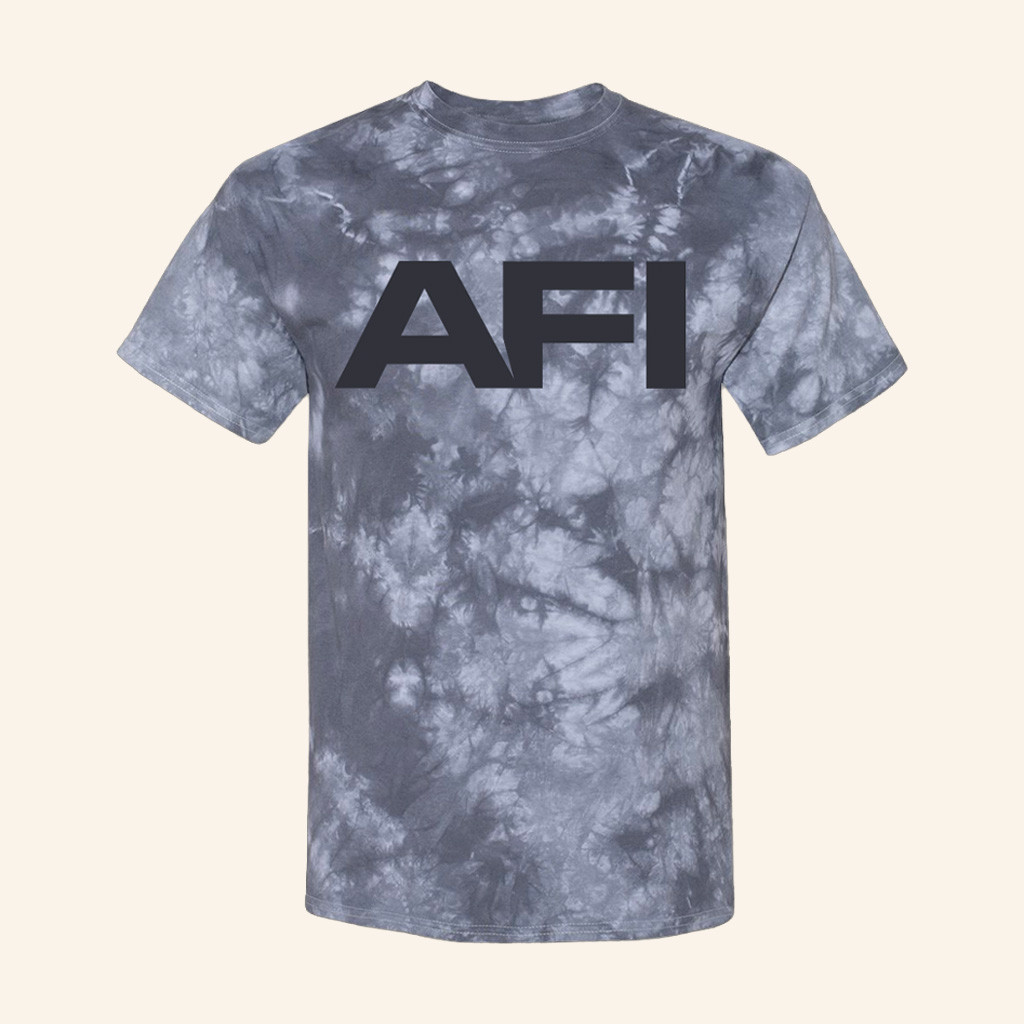 AFI Merch Black Logo Tie Tye Shirt Gifts For Rock Music Lovers