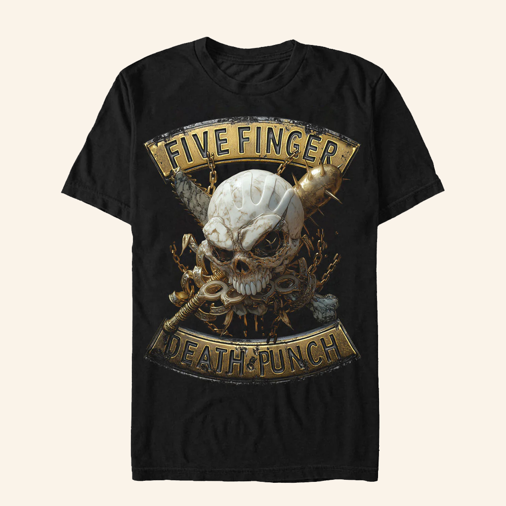 AFM Records Merch Five Finger Death Punch Golden Horde T-Shirt Gifts For Music Lovers AFM Records Merch Five Finger Death Punch Golden Horde T-Shirt Gifts For Music Lovers